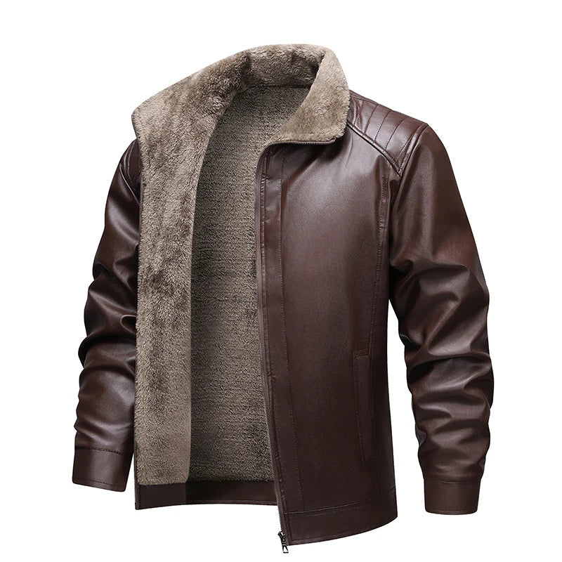 Chaqueta motera de cuero retro