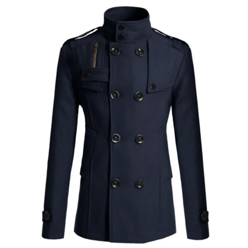 Chaqueta militar cruzada elegante
