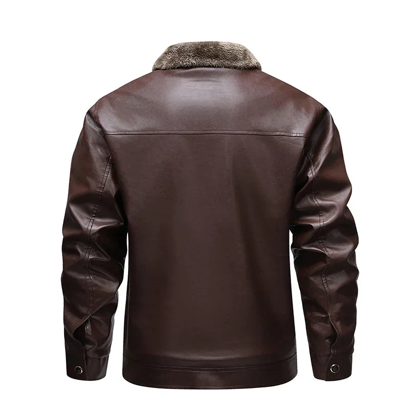 Chaqueta motera de cuero retro