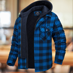 Sobrecamisa de cuadros con capucha cálida