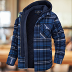 Sobrecamisa de cuadros con capucha cálida