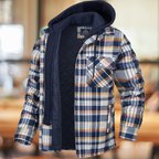 Sobrecamisa de cuadros con capucha cálida