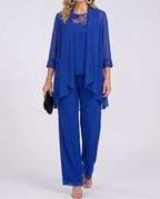 Elena | Conjunto con Chaqueta Fluida y Pantalón Palazzo