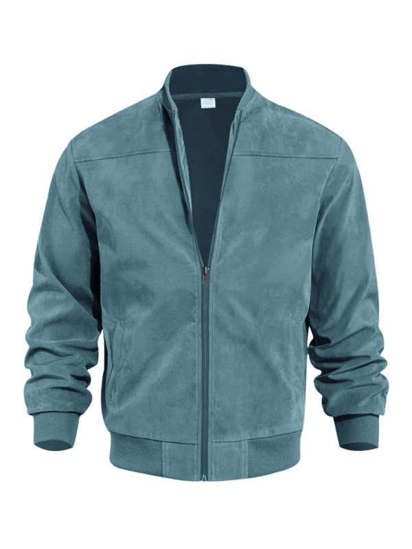 Chaqueta bomber de ante elegante