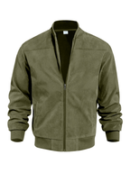 Chaqueta bomber de ante elegante
