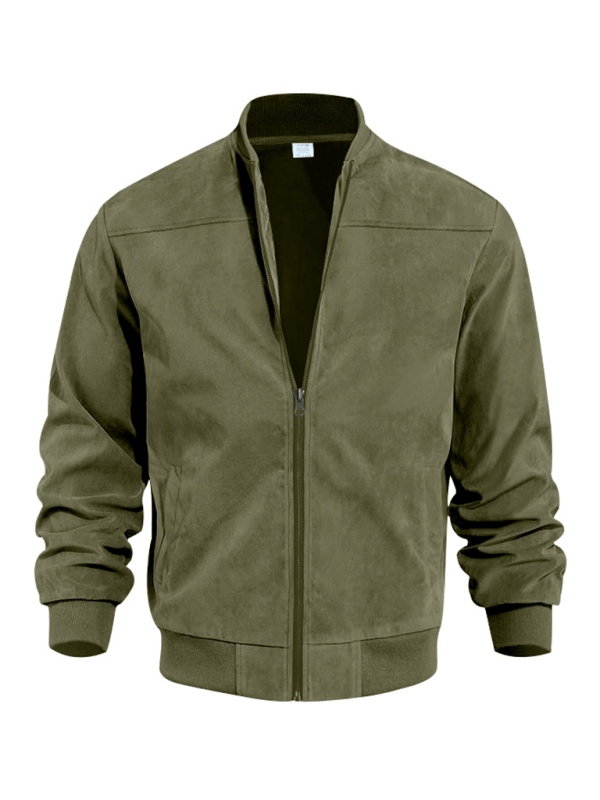 Chaqueta bomber de ante elegante
