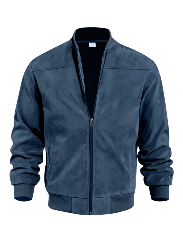 Chaqueta bomber de ante elegante