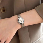 Esmeralda Reloj Ovalado Verde de Acero Inoxidable